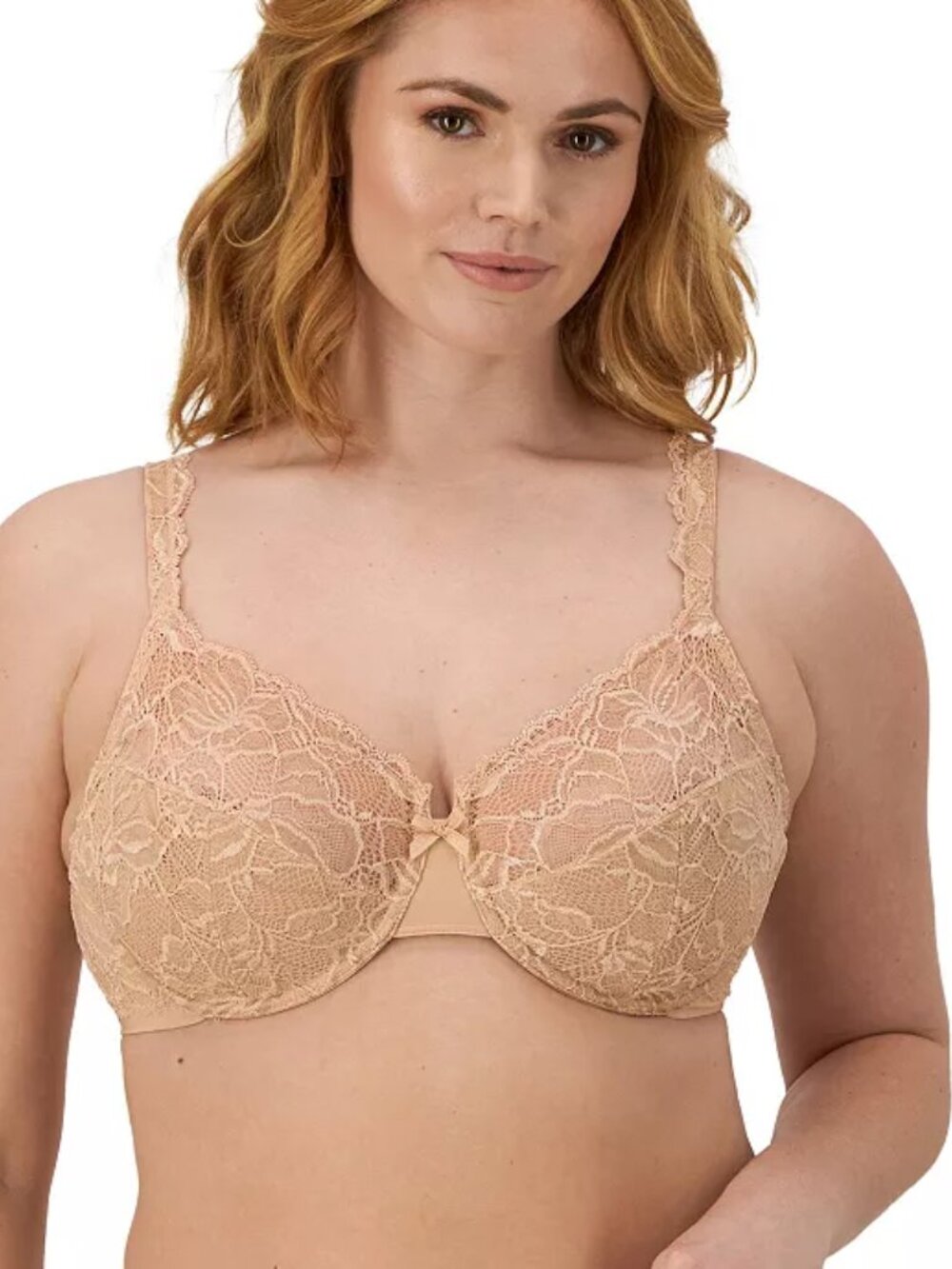 Bali Lace Desire 2-Ply Underwire Comfort Bra 6543 40D Champagne NWT